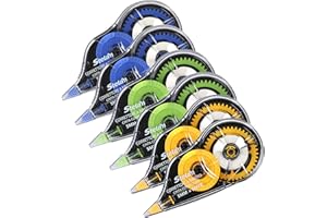 H HANSEL HOME Bianchetto a nastro per coprire gli errori, Correttore a nastro riscrivibile, Correttore per frasi e lettere singole, Confezione da 6