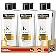 TRESemmé Acondicionador Liso Keratina para pelo encrespado o dañado con aceite de Marula y Keratina - Pack de 6 x 400ml