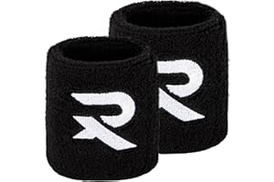 Raquex Cotton Wristbands - Soft cotton stretchy material. 8cm or 13cm widths. Sports sweat bands for men and women. 7 colour options