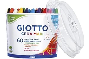 GIOTTO Cera Maxi - Pot 60 crayons cire