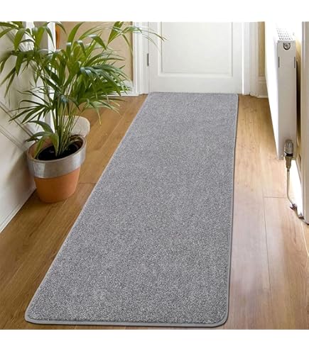 Floordirekt Tapijt Loper Navona - Loper Voor Keuken Hal Woonkamer   Fijn Lusjes Tapijt   Antislip Antistatisch   Moderne Hal Tapijt   Grijs Antraciet   80 X 100 Cm 1102470368