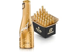 ‎JUST BE JustBe GOLD | Piccolo frizzante l Prickelnder Premium Weiss-Wein Aperitif (Sekt, 12 x 0,2l)