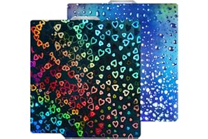 HIKUDIY New Upgraded 257 x 257 mm H1H Build Plate per Bambu Lab A1/X1C/X1/X1E/P1P/P1S, Gocce d'acqua lisce + piastra in acciaio a molla liscia Sweetheart, piastra flessibile per stampanti 3D Bambu