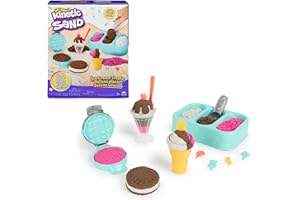Kinetic Sand Sable Magique - Délices Glacés 454 G + 6 Outils - Créez Différentes Formes Hypnotisantes avec Ce Sable Magique comme De La Pâte A Modeler - Jouet Enfant 3 Ans Et + - Loisirs Créatifs