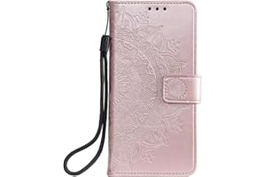 Bnvdfre for Motorola Moto E13 Case Protective Motorola Moto E13 Wallet Phone Case Flip PU Leather Shockproof Card Holder Magnetic Stand Cover for Motorola Moto E13, Rose gold