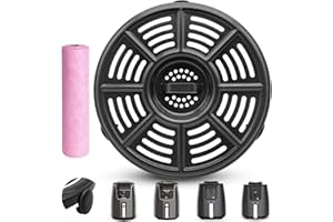 GCQ Accessori per friggitrici ad aria per friggitrici Ninja AF101 AF161 AF150 Air fryer, 8.2 "Round Air fryer Grill Pan alla piastra Crisper pani di ricambio…