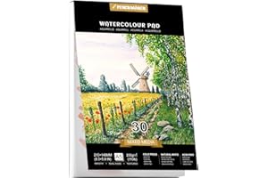 PENCILMARCH Watercolour Paper Pad A5, 30 Sheets Water Colour Paper 230gsm Watercolour Sketchbook for Artist and Beginners Painting, Drawing and Sketching