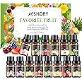 Aeshory Fruity Essential Oils Set, 14 x 5ml Premium Aromatherapy Fragrance Oil for Diffusers, Soap & Candle Making - Strawberry, Apple, Pineapple, Cucumber Melon, Cherry, Mango, Lemon, Orange