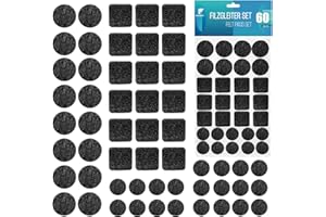 shinfly Felt Furniture Pads 60 Pcs, Self-Adhesive Floor Protectors for Chair Legs, Anti-Scratch Pads to Reduce Noise and Protect Hardwood Floors