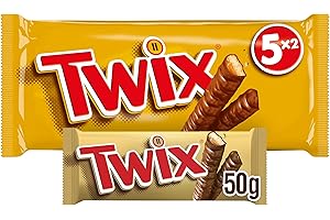‎TWIX Twix Schokoriegel | Karamell auf knusprigem Keks | Fußball Snack | Eine Packung (5 x 50g = 250g)