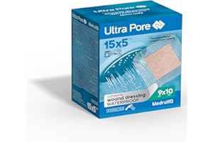 Medrull 100% wodoodporny plaster na rany – wodoodporny plaster – sterylny, przezroczysty, mocny chwyt – chroni przed skaleczeniami i zadrapaniami – idealny do prysznica, uprawiania sportu, kąpieli – 9