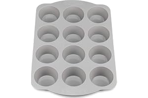 Backefix KOMFORT 12er große Muffinform Silikon für große Muffins je 7,5cm, 4cm hoch | antihaftende Muffinformen Silikon, deutsche Standards, BPA frei | grosse Silikonform Muffins 12, spülmaschinenfest