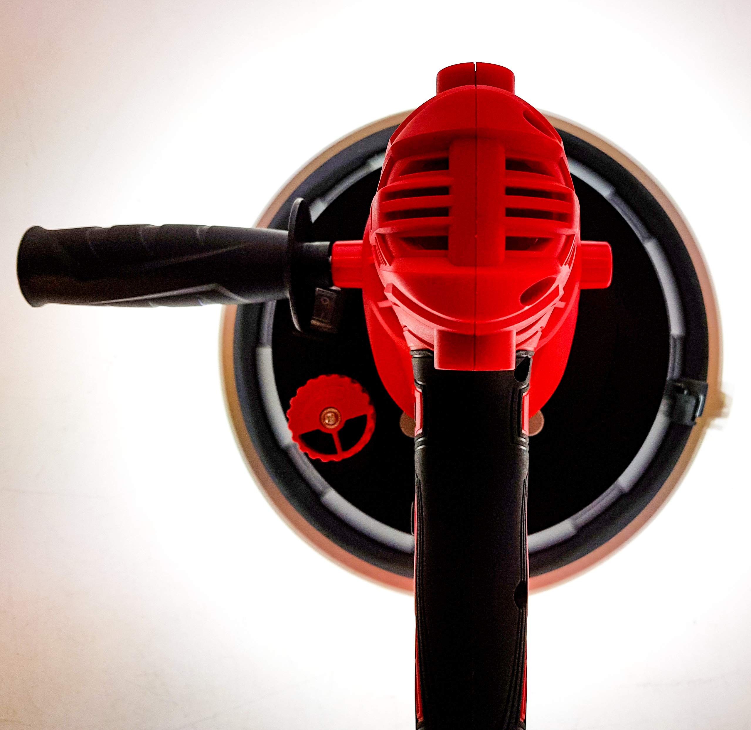 Wandschleifer-Deckenschleifer-Trockenbauschleifer-Durchmesser-180mm-inkl-Absaugschlauch-Fangsack-Soft-Griff-850W-LED-SMD-360