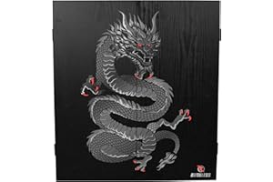 RUTHLESS Dart Board Cabinet | Professional Heavy Duty Square Black Dartboard Storage