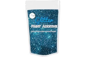 Mopa Crafts Blue Glitter Paint Crystal Additive 100g for Emulsion Paint - for use with Interior/Exterior Wall, Ceiling, Wood, Metal, Varnish, Dead Flat, Matt, Soft Sheen or Silk Paints
