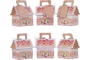 HSEAMALL Lot de 20 boîtes cadeaux de Noël en papier kraft pour bonbons