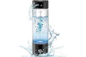 MOVOCA Wasserstoff-Wasserflasche, 3 Minuten 2000 PPB, Hydro-Wasserflaschengenerator, SPE PEM Tech, Filterchlor, 400 ml, tragbare Wasserflasche, Geschenk für Ehemann, Ehefrau, Familie, Freunde, Reisen