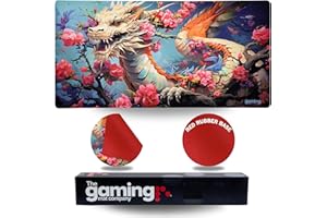 The Gaming Mat Company Single Player MTG Playmat & Mouse Pad – 72 cm x 36 cm Flower Dragon Gaming Mouse Pad compatible with Magic: The Gathering playmats, MTG cards, TCG gaming mat