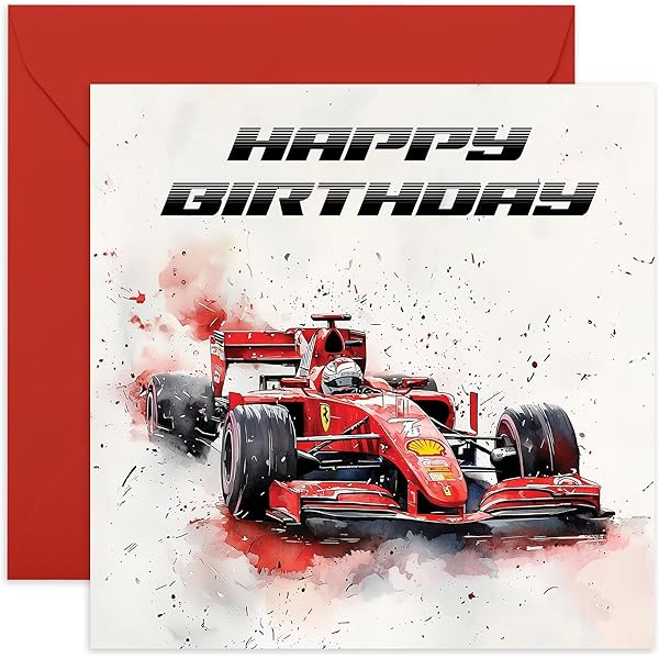 Charles Leclerc F1 Inspired Birthday Greeting Card 'Just A Racing - View #8