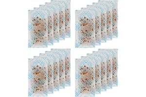 GOWTX 10G x 20Pcs Silica Gel Desiccant Packets, Rechargeable Fast Reactivate Desiccant Bags, Anti-Mold Desiccant Moisture Absorber Sachets, Humidity Indicator Desiccant Packs for Prevent Damp Mildew