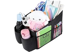 AiQInu Autositz Organizer Auto Zubehör Innenraum, Aufbewahrungsbox Kinder mit Becherhaltern und Netztaschen für Vorderen Rücksitz und den Kofferraum für Spielzeug, Bücher, Snacks, andere Utensilien