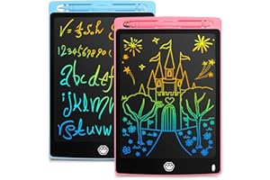 ROLWAY LCD Schreibtafel Kinder 2 Pack, 8,5 Zoll Elektronisches Maltafel Zaubertafel, Löschbar/Verriegelbar, Mal Tablet für Kinder/Erwachsene, Geschenkspielzeug für 3-12 Jahre, Blau + Pink
