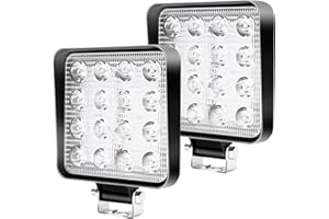 ‎CCLIFE CCLIFE Led Arbeitsscheinwerfer 12V Scheinwerfer 2X48W Auto Traktor IP67 Offroad 6000K Wasserdicht Arbeitslicht Spotlight für SUV UTV ATV LKW, 13x11x2cm CushHom