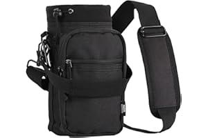 Nuovoware Bolsa de Botella de Agua, Bolsa Portátil de Poliéster, Funda de Botella de Transporte con Correa de Hombro Desmontable, A Prueba de Caídas y Golpes, para Acampar Escalada Ciclismo