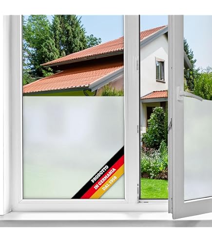 Pellicola Autoadesiva Per Finestre Opaca - 122x200 Cm, Anti-UV, Per Privacy Ufficio/Bagno - Foto 8
