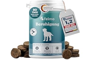 FELMO Beruhigungssnacks für Hunde mit Baldrian und L-Tryptophan – Leckerlis zur Begleitung von Stress und Unruhe, unterstützen entspannte Momente und Wohlbefinden
