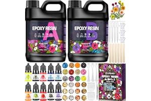 ZLPBAO Resine Epoxy Kit, Résine Époxy 582ml de Rapport 1: 1 Transparente pour Coulée, kit resine epoxy Complet débutant pour Bois, Artisanat, De l'art, Table, Fabrication de Bijoux