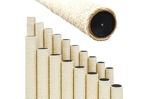 eyepower Ø 9,2 cm : 50 cm Poteau de Rechange Arbre à Chat - M8 Poteaux à Griffer avec Corde en Sisal - Grattoir pour Chats Résistant - Tronc d'arbre Pièces Détachées Colonne Griffoir Remplacement