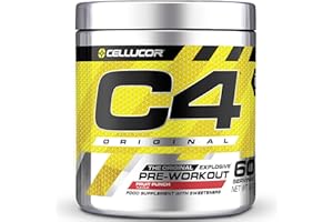 CELLUCOR Poudre pré-entraînement C4 Original - jus de fruit | Boisson énergisante pré-entraînement | 150 mg de caféine + bêta-alanine + monohydrate de créatine | 60 portions