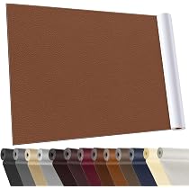 Kit Réparation Cuir Autocollant - 3 Patchs 28x21cm Brun - Canapé, Siège Auto, Veste