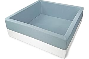 Rainbow Kids - XXL Luxus Bällebad Bällepool Bällebecken Spielbälle Kugelbad Bällchenbad Spielbecken Ball Bällepool (90x90x40 ohne Bälle, Mint-Weiss)