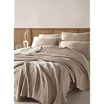 Copriletto Cotone 220x240 Cm Oeko-Tex - Reversibile, Tessuto Waffel, Design Urban Loft Sepia - Foto 12