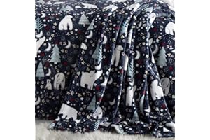 Fusion Fleece-Überwurf mit Weihnachtsmotiv, Sternennacht, 120 x 150 cm, Blau