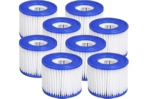 Castle Hot Tubs Bestway Filter Cartridge VI for Lay-Z-Spa Miami, Vegas, Monaco, Palm Springs (4 x Twin Packs, 8 Filters)