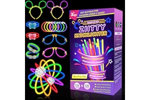 Ziitty Braccialetti Luminosi Fluorescenti, 252 Fluo Party Kit 100 Starlight e 132 Connettori Bambini Starlight Glow Sticks per Bracciali Occhiali Gadget per Comleanno Feste Carnevale Capodanno Pasqua