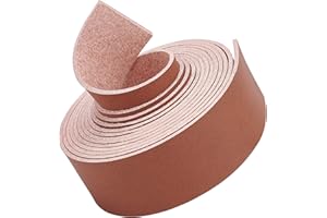 GORGECRAFT Bande de Sangle en Cuir Marron 1,79 cm de Large et (5),(1) cm de Long Bandes de Ceinture en Cuir Enveloppant Un Cordon Plat Simple Face pour Projets de Bricolage, Emballage de Bijoux