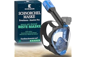 ‎KHROOM Khroom Schnorchelmaske Erwachsene Vollmaske | In Höhle der Löwen vorgestellt | Unsere Beste CO2 sichere Tauchermaske Seaview Pro zum Schnorcheln | Vollgesichtsmaske Schnorchelmaske