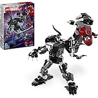 LEGO Marvel Mech di Venom vs. Miles Morales, Giocattolo Action Figure Snodabile da Costruire per Bambini e Bambine da 6 Anni 