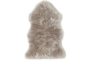 ‎-LUXOR- LIVING -LUXOR- living Schaffell echt – weiches Lammfell für Stuhl, Sofa & Kinderwagen oder Fellteppich für Wohn- und Schlafzimmer, Flor 50 mm, 60 x 85 cm, Hanf
