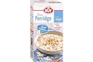 RUF Porridge Classic, gesunder Frühstück-Snack aus Vollkorn-Haferflocken, besonders lecker mit frischen Früchten oder Nüssen,