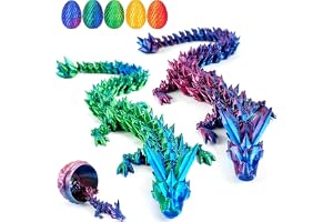 Tangdudu 2PC 3D-tryckt drakägg, 23 cm realistisk drakleksak, 3D-fidgetleksaker, flexibla leder, unik gåva, påskägg, heminredn