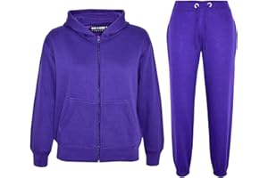 A2Z 4 Kids Plain Chandal Hoodie Con Joggers Jogging Traje Pantalones Deportivos Deportes Activewear Set Para Niños Muchachas Niños Edad 2-13 Años