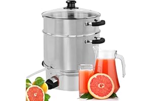 ‎SYNTROX GERMANY Mobiler Dampfentsafter Dampfgarer Saftpresse Obstpresse Edelstahl mit Heizelement