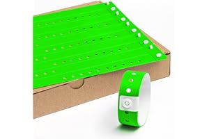 MESSIMO Braccialetti Discoteca in Vinile Senza Stampa 19 x 255 mm - 100 Pezzi Bracciali Monouso per Eventi - Autoadesiva e Impermeabile