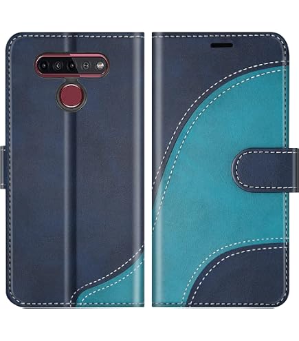 BLOTECH Floreale Cover per LG K41S/LG K51S Custodia Libro Flip Protettiva Caso Premium Goffrato Floreale PU Pelle Magnetico Portafoglio Case con Kickstand e Porta Carte per LG K41S/LG K51S,Verde