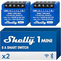 Shelly Dimmer 0/1-10V PM Gen3 - Variateur Lumière Connecté Wi-Fi - Gradateur LED Mesure Consommation - Compatible Alexa, Google Home